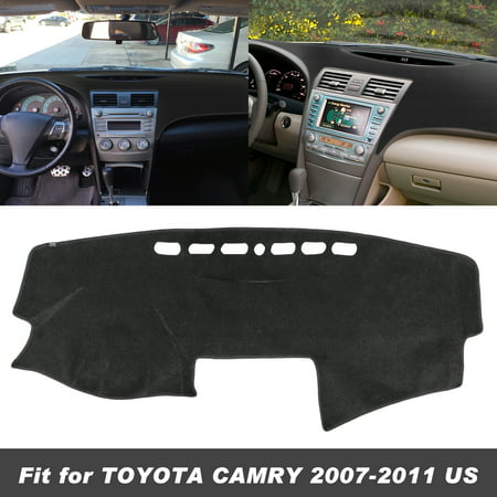 EEEkit Fit Dashboard Black Center Console Cover Dash Mat Protector for TOYOTA CAMRY 2007-2011