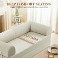 thumbnail image 4 of ATHOPE 78.7" Folding Convertible Sofa Bed, Oversized Corduroy Upholstered Boneless Couch, Loveseat Sleeper with Pull Out Bed, Floor Sofa Modular Futon Couch for Living Room Bedroom Lounge, Beige, 4 of 9