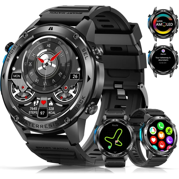 Reloj inteligente PODOEIL Military GPS 1.43" AMOLED 5ATM Android iOS