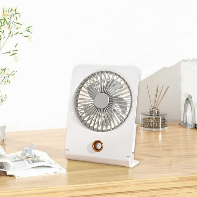 Dvkptbk Creative Hole-, Wall-mounted Mist Fan, USB Rechargeable Desktop Ice Fan, Mist Humidification and Atomization Technology