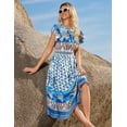thumbnail image 5 of Vestido GRACE KARIN Hawaiian Floral 2025 Beach Blue Coconut, 5 of 5