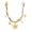 P2173, variant on 18K Gold Plated Silk Scarf Necklace for Women, Bandana Necklace with Stainless Steel Charms Choker, Vintage Jewelry Flower Sun Coin Pendant Necklaces, Boho Christmas Gifts