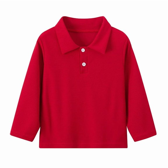HAiming Boys Girls Long Sleeve Shirts Casual Pullover Performance Active Wear for Tennis and Casual Wear Shirts