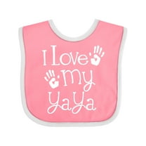 Inktastic I Love My Yaya Grandchild Boys or Girls Baby Bib