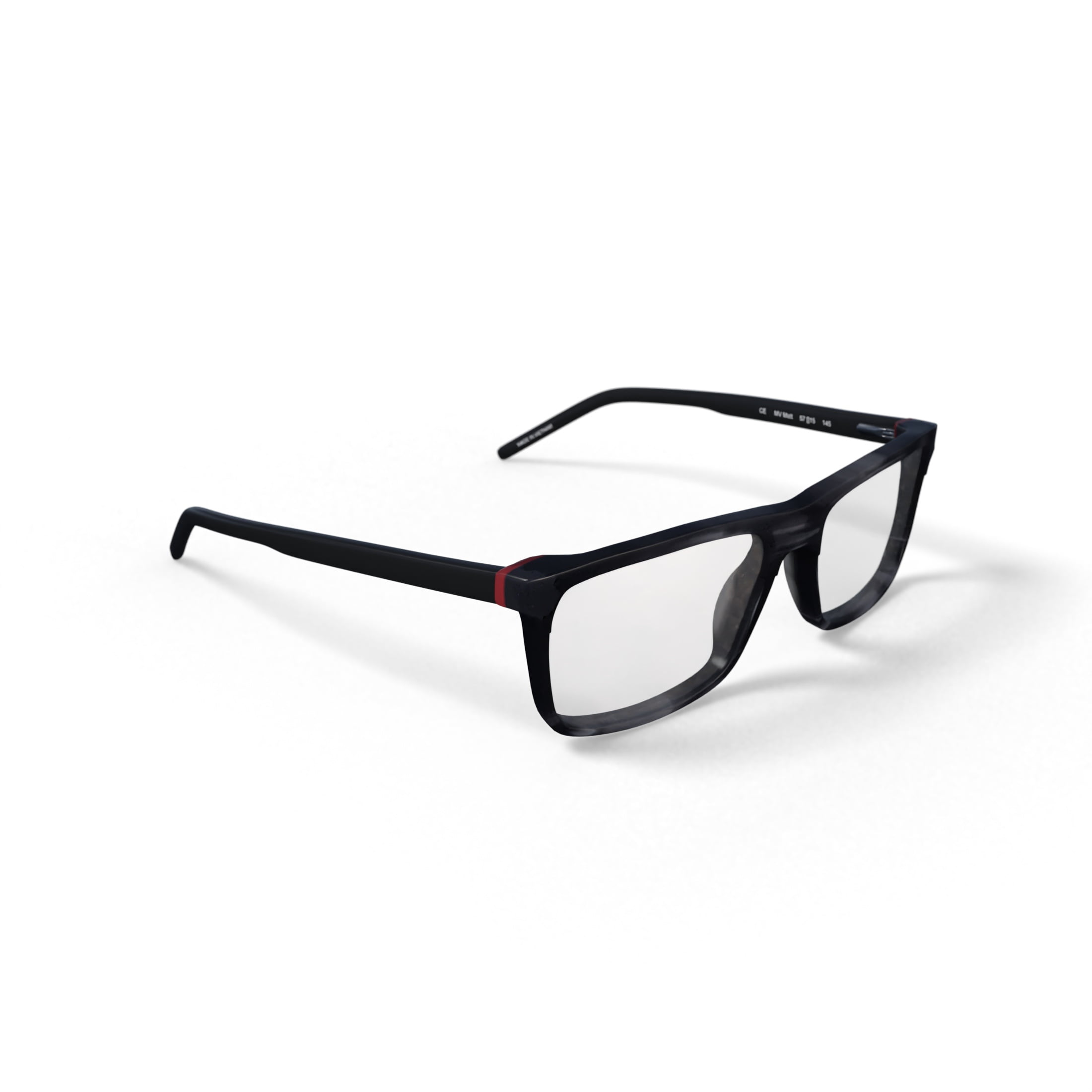 Walmart Men's Matt Rectangular Prescription Eyeglasses with Case, Gray