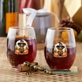 thumbnail image 3 of Happy Halloween Dachshund Witches Hat Pumpkin Carving 15oz Stemless Wine Glass Mug Wiener Dog Lover Gifts Idea Wine Glasses Cup - 02019, 3 of 5