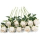 thumbnail image 2 of XmhyTop 10 rosas artificiales de tallo largo, rosas de seda falsas para ramo de boda, decoración del hogar (amarillo), 2 of 5