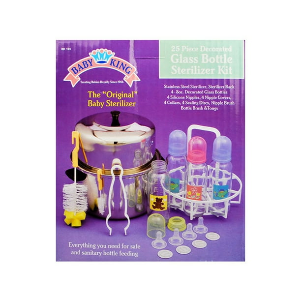 Baby King 25Piece Glass Bottle Sterilizer Kit