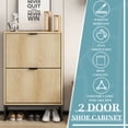 thumbnail image 3 of Shoe Cabinet Storage with 2Flip Drawers, Narrow Shoe Cabinet Storage for Entryway, 3 of 7
