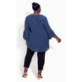 thumbnail image 4 of Avenue Women's Plus Size 3/4 Sleeves Pleated Lace Relaxed Fit Tunic Top, 4 of 5