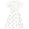 thumbnail image 6 of MKOSPLRT Sunderss for Girl 4-14 Years Short Sleeve Swing A Line Dress Crew Neck Funny Love Print Twirly Skater Dress Summer Beach Dresses, 6 of 7