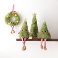 thumbnail image 4 of Christmas Decor Cute Plush Christmas Tree Wreath Hanging Leg Doll Hanging Decoration Holiday Party Scene Layout Props And Gifts, 4 of 5