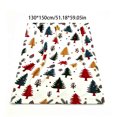 thumbnail image 3 of Cififendec Christmas Multi Color Tree Print Fleece Throw Blanket, 59.05"×51.18", Soft Plush Blanket with Xmas Tree Patterns for Bed Sofa Holiday Lounging, 3 of 7