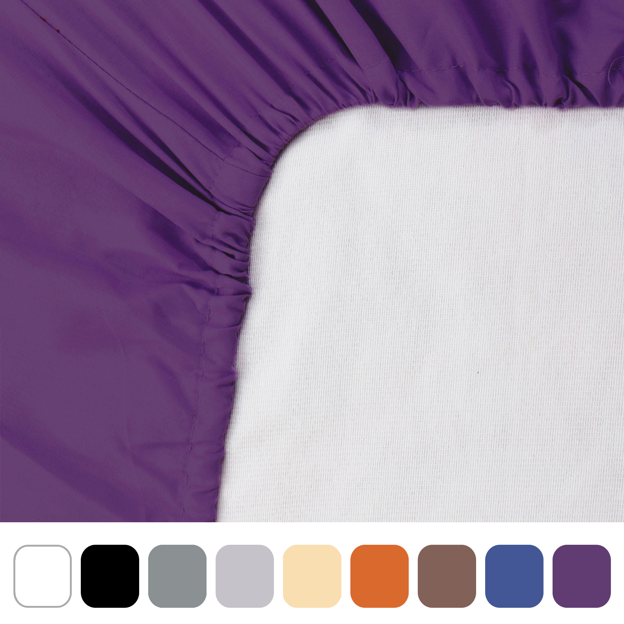 200TC Cotton Fitted Sheet with 15" Deep Pocket Breathable Durable