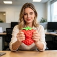 thumbnail image 4 of Strawberry Squishies, Jumbo Squishies Strawberry Giant Big Realistic Strawberry Moldable Soft Squishys Slow Rising Stress Ball for Anxiety Stress Party Favor for Adults, 4 of 9