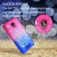 thumbnail image 3 of FIEWESEY For Alcatel Verso Case Phone Case, Bling Liquid Luxury Glitter Soft Case for Girls Women for Alcatel idealXCITE / CameoX / Raven LT / U50 / 5044S / 5041C / Raven LTE A574BL - Pink+Blue, 3 of 7