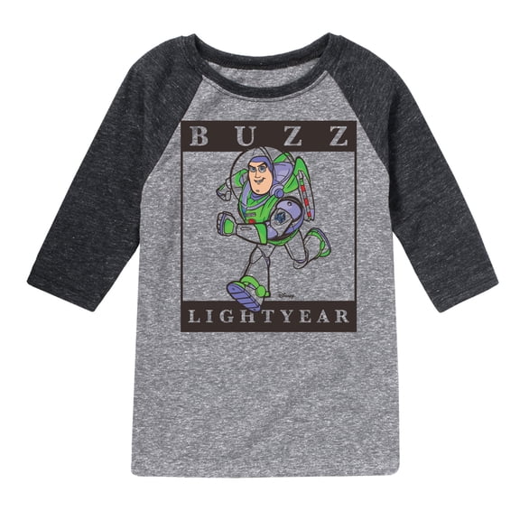 Toy Story 4 - Type Block Buzz - Toddler & Youth Raglan Graphic T-Shirt