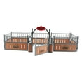 thumbnail image 1 of Esquirla Horse Stable Model Playset Farm Animal Fence for DIY Scene Microlandscape Layout Brown, 1 of 8
