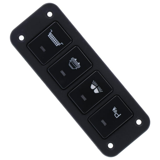 Panel De Interruptores De 4 Botones Panel De Control De Faros Delanteros De Alta Fácil De Instalar Panel De Palanca De Luz Conveniente Durable Negro Para El Tablero De Instrumentos Del Kearding VI004661-00