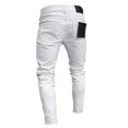 thumbnail image 2 of Men Skinny Ripped Jeans, Slim Fit Pants, Destroyed Zipper Holes Trousers, 2 of 3
