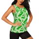 thumbnail image 2 of Balery Green Lizard Camiseta sin mangas estampada ligera para mujer, tops de entrenamiento sin mangas, camisetas de yoga transpirables de secado rápido.-Medium, 2 of 7