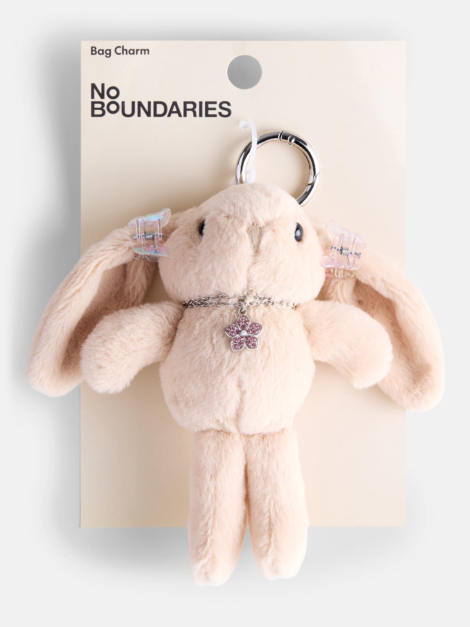 No Boundaries Women’s Bunny Bag Charm, Tan