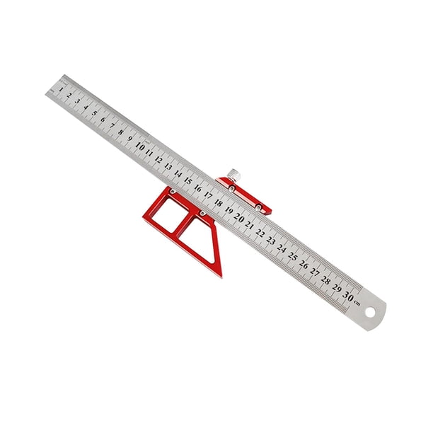 Regla para carpintería de 45 y 90 grados, posicionamiento de regla de acero en ángulo de 45 y 90, aleación de aluminio, Regla con varios ángulos 3D