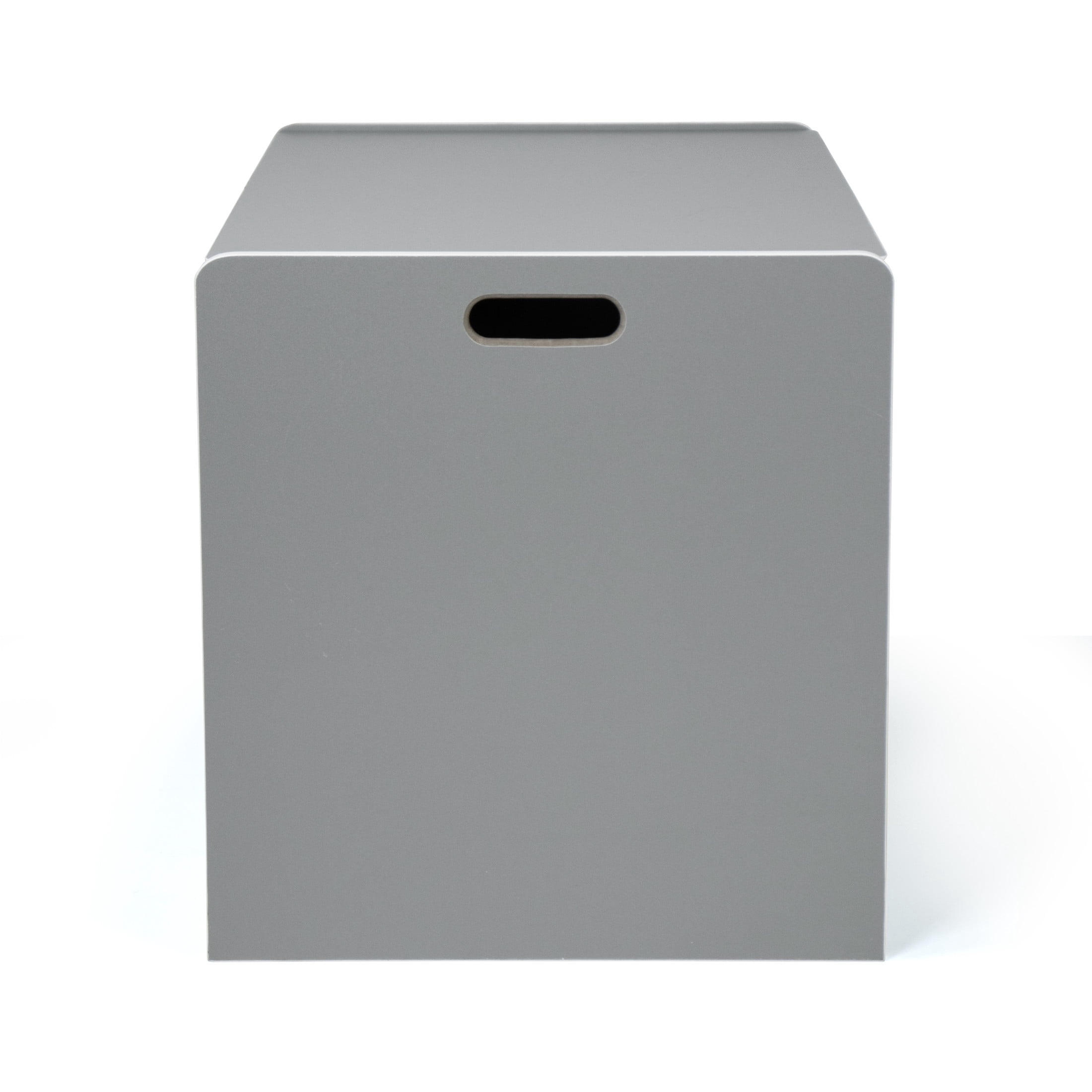 Humble Crew Kid Toy Box,  Hinged Toy Storage Chest with Lid, Grey/White