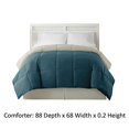 thumbnail image 4 of Benzara BM46024 Genoa Twin Size Box Quilted Reversible Comforter, Blue & Gray, 4 of 4