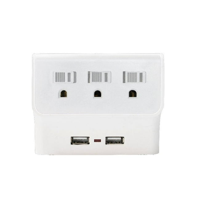 Xtricity 3-70624 Robinet Mural 3 Prises et 2 Ports USB 2,4 A Blanc