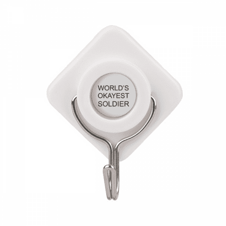 

World s Okayest Soldier Best Quote Adhesive Wall Hooks Hanging Self Sticky