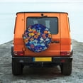 thumbnail image 2 of Fotbe Colorful Fall Leaves Spare Tire Cover Thickening Universal Fit for Jeep, Trailer, RV, SUV, Truck, Tough Tire Wheel Soft Cover-16 inch, 2 of 9