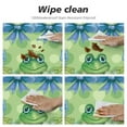 thumbnail image 4 of Nawypu  Cute Frog and Dragonfly Pattern Table Cloth Round Tablecloth Stain and Wrinkle Resistant Washable Table Cover for Dining Room Party, 4 of 7