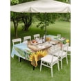 thumbnail image 4 of Outdoor Tablecloths with Umbrella Hole & Zipper, Groundhog Day 54x80 Inch Tablecloth Rectangle, Sunflower Spring Floral Botanical Blue Waterproof Table Cloth, Patio/Pool/Picnic Table Covers, 4 of 8