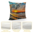 thumbnail image 4 of Orinice Sunset Ocean Mountain Graphic Decorative Cushion Throw Pillow Cover 22x22in, 4 of 5