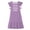 Purple, variant on Auroural Dresses Kids Summer Double Layer Ruffle Sleeve Dress 5-14 Years