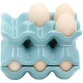 thumbnail image 1 of Bandeja de cerámica para huevos, 6 tazas, contenedor antideslizante para huevos, contenedor de almacenamiento de huevos para refrigerador, cocina, encimera, exhibición Hom, 1 of 4