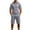 *Gray, variant on VBVC Men's 2 Piece Drawstring Sweatsuit with Pockets , Summer Short Sleeve Hoodie and Shorts Set for Men, S-2XL