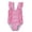 Pink, variant on stylesilove Baby Girl Ruffle Striped Swimsuit One-Piece (90/12-18 Months, Aqua)