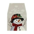 thumbnail image 3 of Camino de mesa navideño Decoración de mesa de comedor de cocina Let It Snow Navidad blanco, 3 of 9