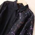 thumbnail image 4 of Pompotops Chemise Boutonnée Décontractée à Imprimé pour Femme à Manches Longues à Col à Revers Haut/chemise Liquidation, 4 of 7