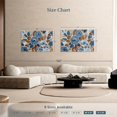 thumbnail image 4 of Elephant Stock Contemporary Tapestry Blue Wall Art - Horizontal Canvas Wall Art - Living Room Wall Decor - Floral And Botanical Canvas - Blue And Beige Decor By Silvia Vassileva - 48" x 32", 4 of 8