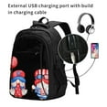 thumbnail image 2 of Yiaed Happy Independence Day Gnome Print Laptop Backpack,Business Travel Durable Laptops Backpack with USB Charging Port,Water Resistant College Computer Bag, 2 of 5