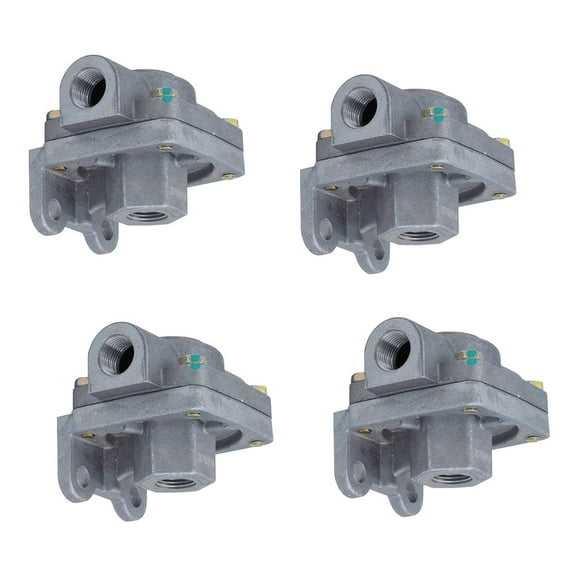 4 Pack QR-1 Quick Release Valve, 3/8 NPT Supply and Delivery Ports Replace 229859, Freightliner M2 106 (2012), Bendix 229859NP