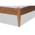 thumbnail image 6 of Baxton Studio Lenora Mid-Century Modern Grey Fabric Upholstered and Walnut Brown Finished Wood Full Size Platform Bed, 6 of 9