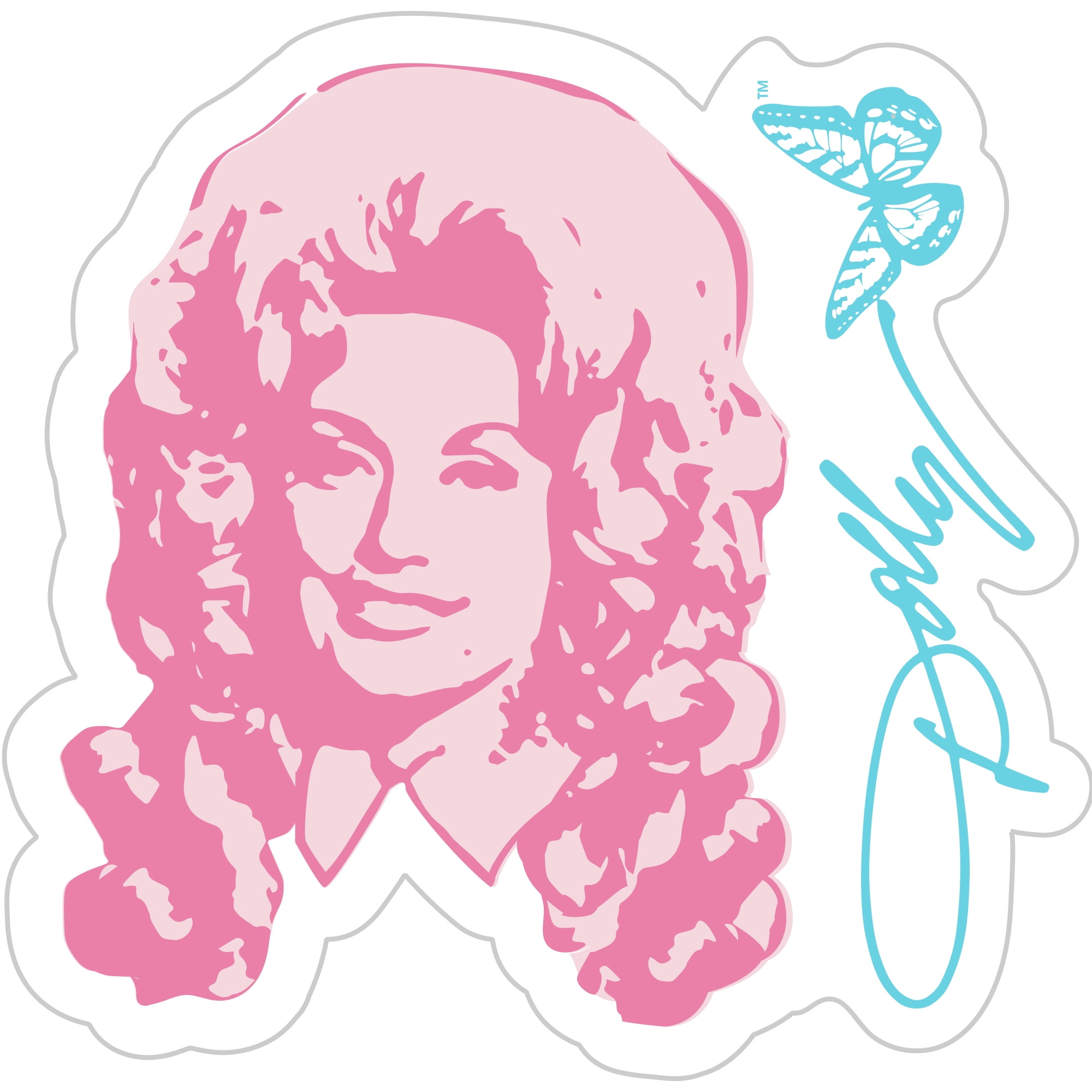 Dolly Parton Reusable Multi-Color Vinyl Stickers 1 Sheet of 6