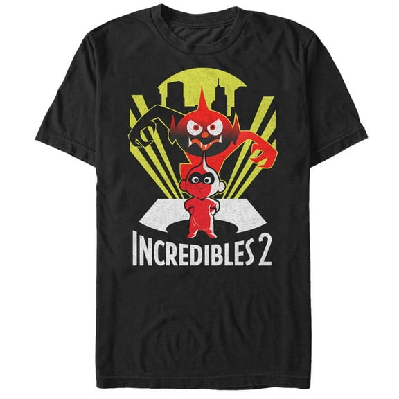 Men's The Incredibles 2 Jack-Jack Devil Pose  Graphic Tee Black Small