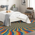 thumbnail image 3 of Colorful Boho Carpet,4x5 Area Rug, Non Slip Low Pile Soft Machine Washable, Geometric Boho Area Rugs, Geometric Swirl Rugs for Bedroom Living Room Rug 8IUp1-266, 3 of 7