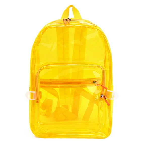 Aurgiarme Practical School Bag PVC Clear Travel Casual Daypacks Large Capacity Backpack Functional Rucksacks for Student