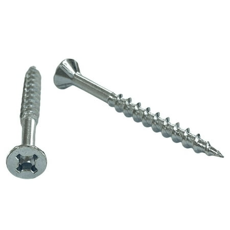 

Cabentry Brand | Wood Screws | Flat Head with Nibs | Phillips Square Drive | #8 | 2 Inch | Deep Thread | Type 17 Point | Zinc Finish | 100 Pack